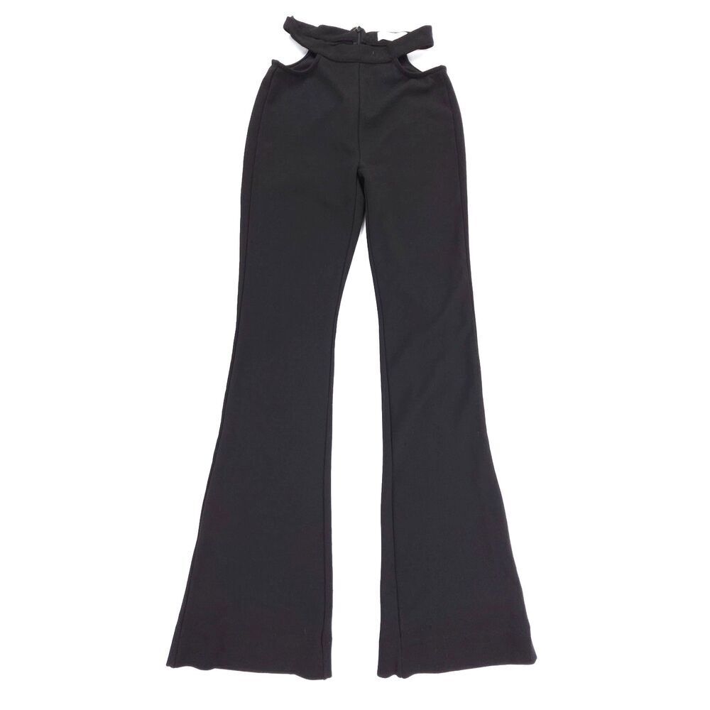 MESHKI Quinn Cut Out Side Flare Pants 90s Trouser Y2k Black Coachella Streetwear